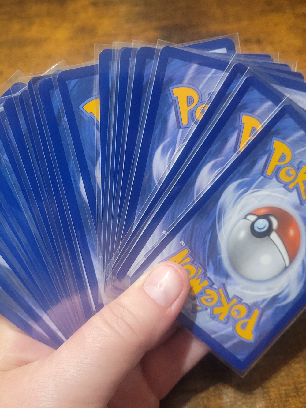 20 Random Blue Pokémon Cards with Sleeves - Durable Protective Sleeves